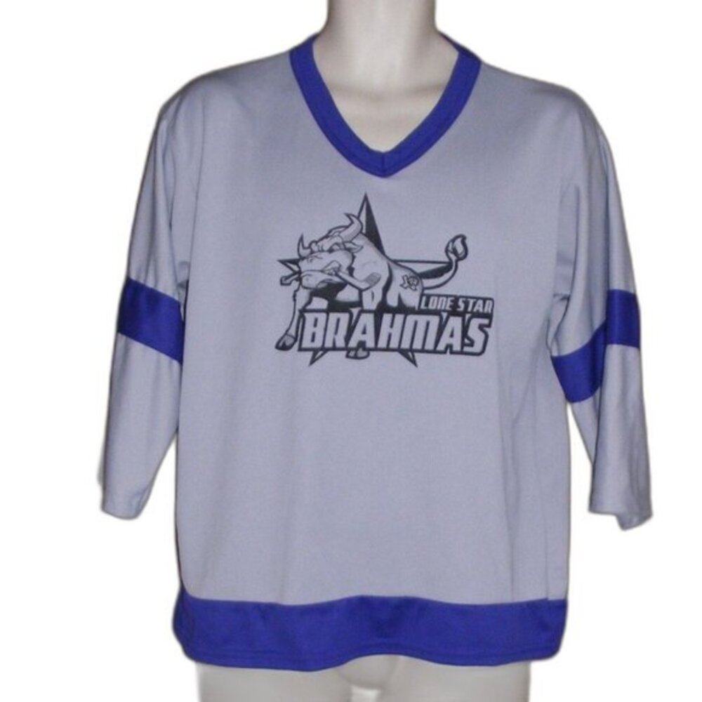 LONE STAR BRAHAMAS Kid's Jersey, OSFM, NAHL/Stadium Giveaway, Grey/Purple, Texas